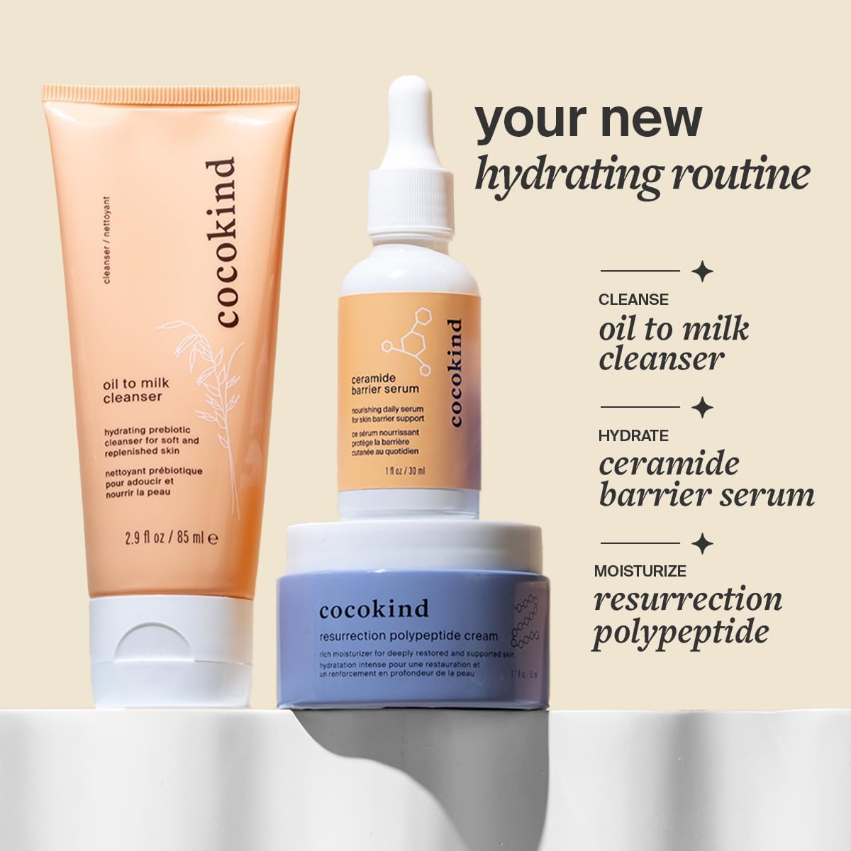 Cocokind Ceramide Barrier Serum application on face