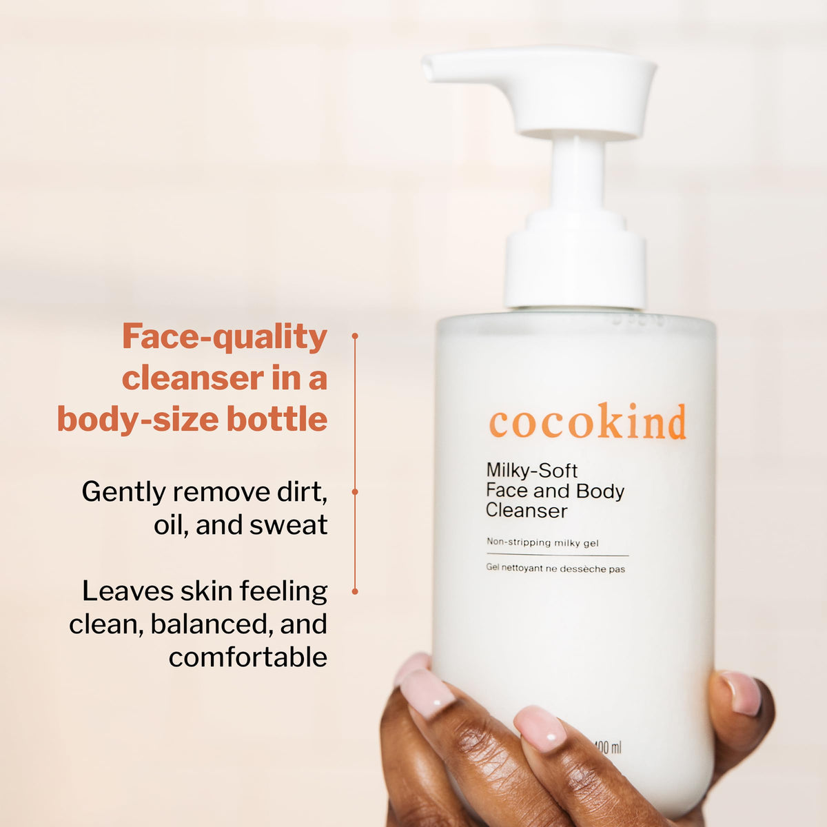 Cocokind Milky Soft Cleanser packaging with two bottles