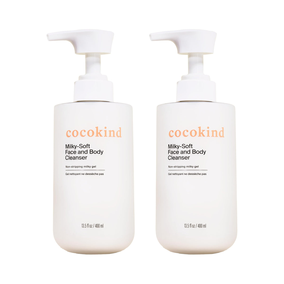 Cocokind Milky Soft Face & Body Cleanser front view, 13.5 fl oz
