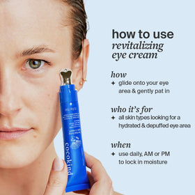 Cocokind Revitalizing Eye Cream application on skin