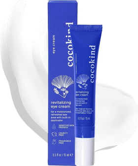 Cocokind Revitalizing Eye Cream front view with metal applicator