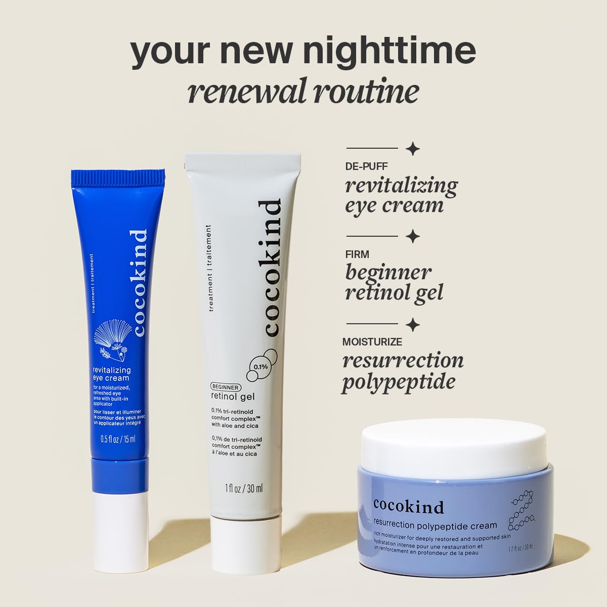 Cocokind Revitalizing Eye Cream with a soothing metal tip
