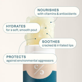 Coconut flavour Cliganic lip balm tube