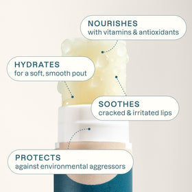 Coconut flavour of Cliganic Organic Lip Balm, front view