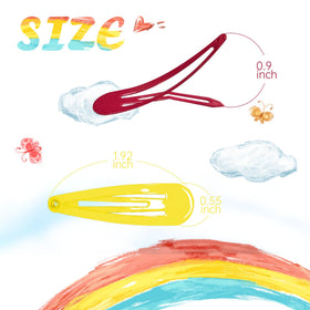 cocplok colorful snap hair clips multicolor pack display