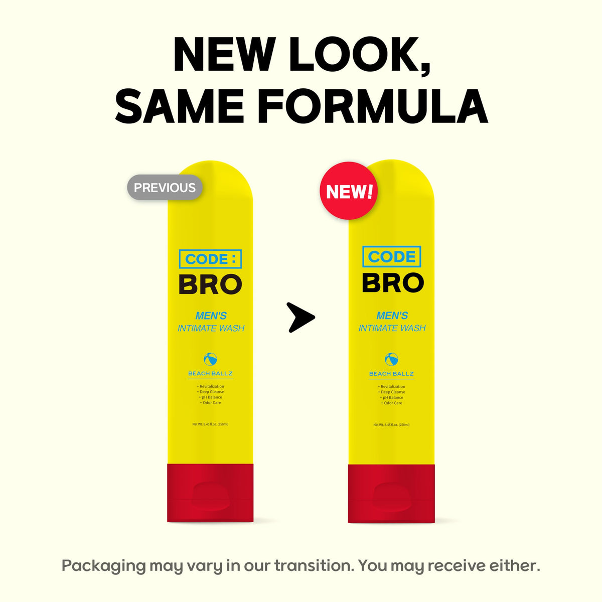 Code Bro Beach Ballz Men's Intimate Wash showing label details