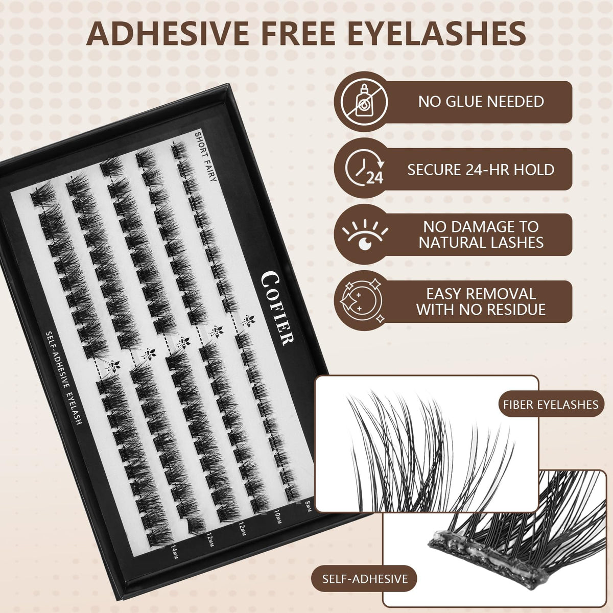CoFier lash clusters in various lengths and styles