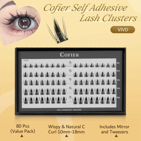 CoFier lash clusters in various lengths displayed