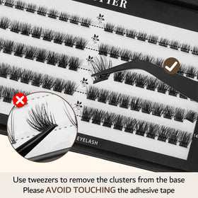 CoFier lash clusters kit contents laid out