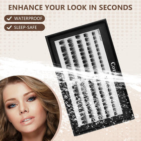 CoFier lash clusters with cotton swabs and tools