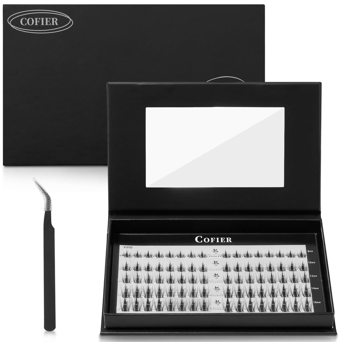 CoFier Pre Glued Wispy Lash Clusters Kit with 80 pieces