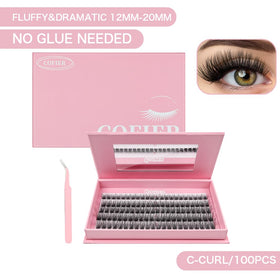 CoFier Wispy Lash Clusters Kit contents laid out on a surface