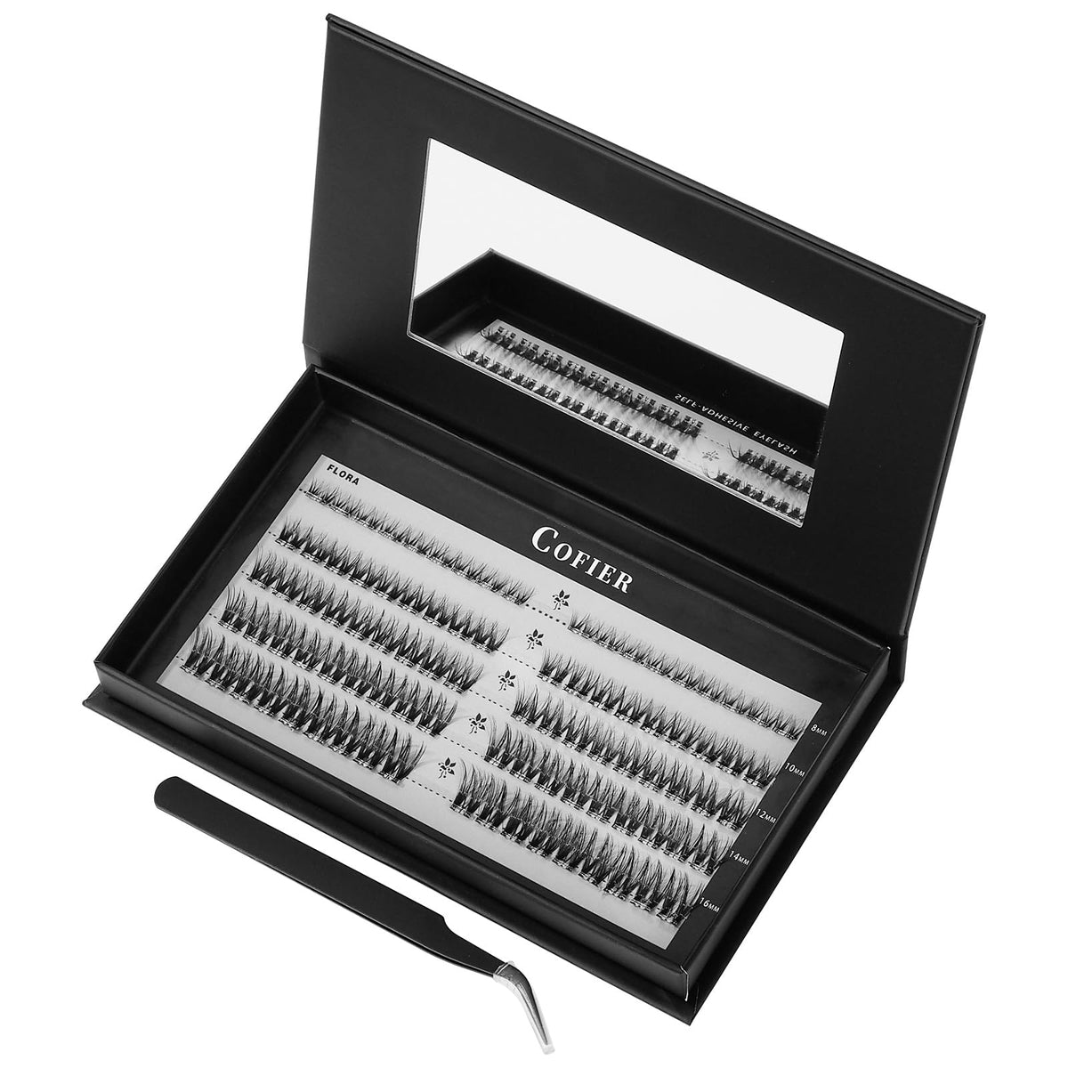 CoFier Wispy Lash Clusters Kit front view with 90 individual lash clusters