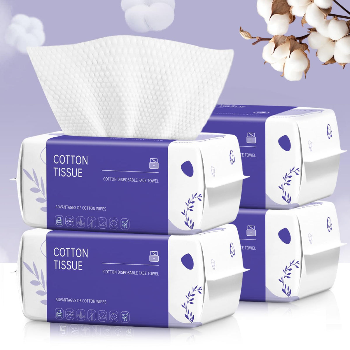cokoness Disposable Face Towel 400 Count front view
