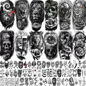 COKTAK 68 Sheets Temporary Tattoos featuring various animal designs