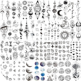 COKTAK Outer Space Temporary Tattoos 28 sheets variety designs