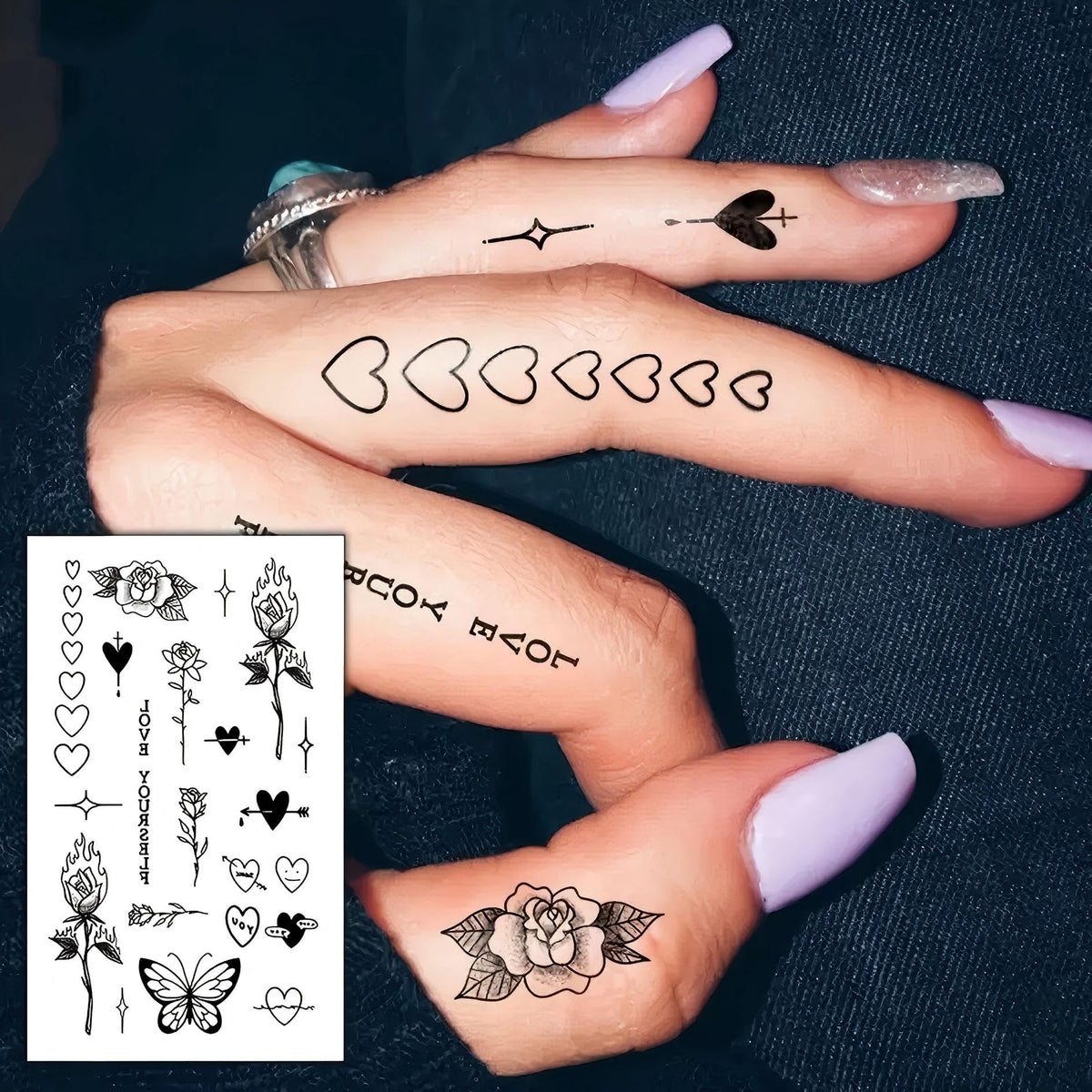 COKTAK temporary tattoo application process with water