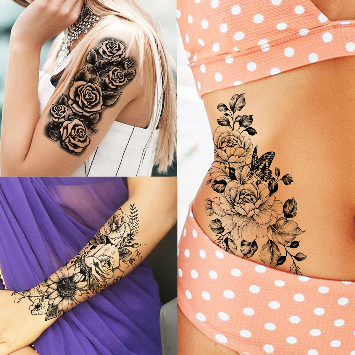 COKTAK temporary tattoos applied on arm showcasing vibrant colours