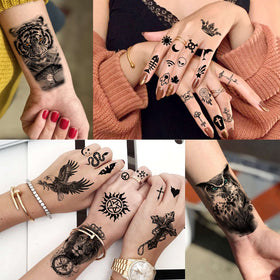 COKTAK temporary tattoos applied on forearm, demonstrating easy application