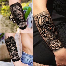 COKTAK temporary tattoos applied on forearm showcasing tribal patterns