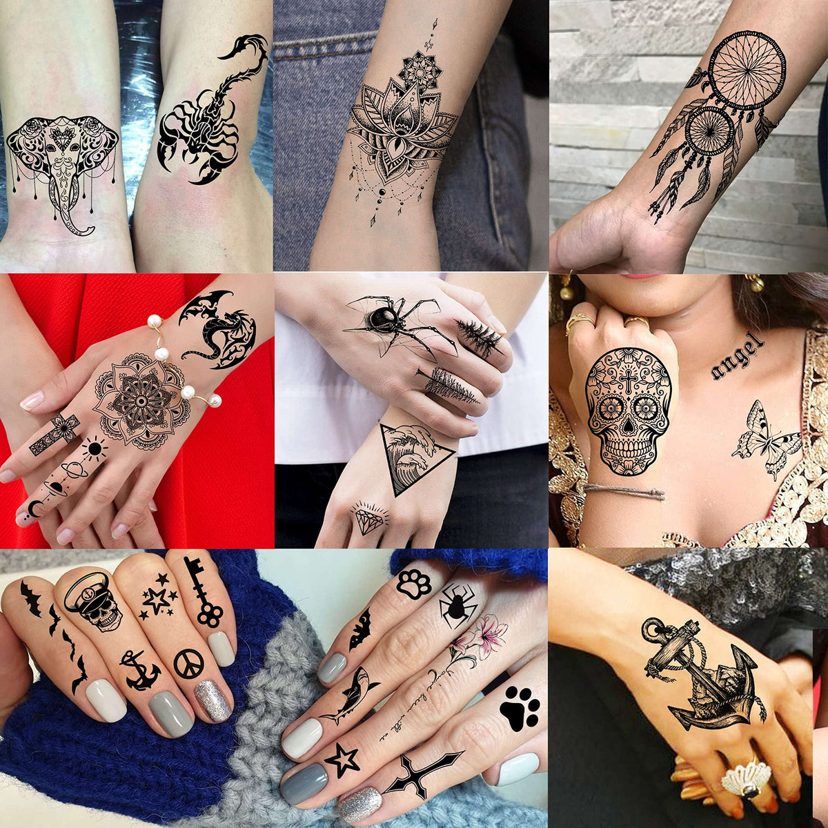 COKTAK temporary tattoos applied on skin at a party setting
