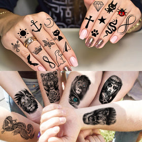COKTAK temporary tattoos being applied with water on skin