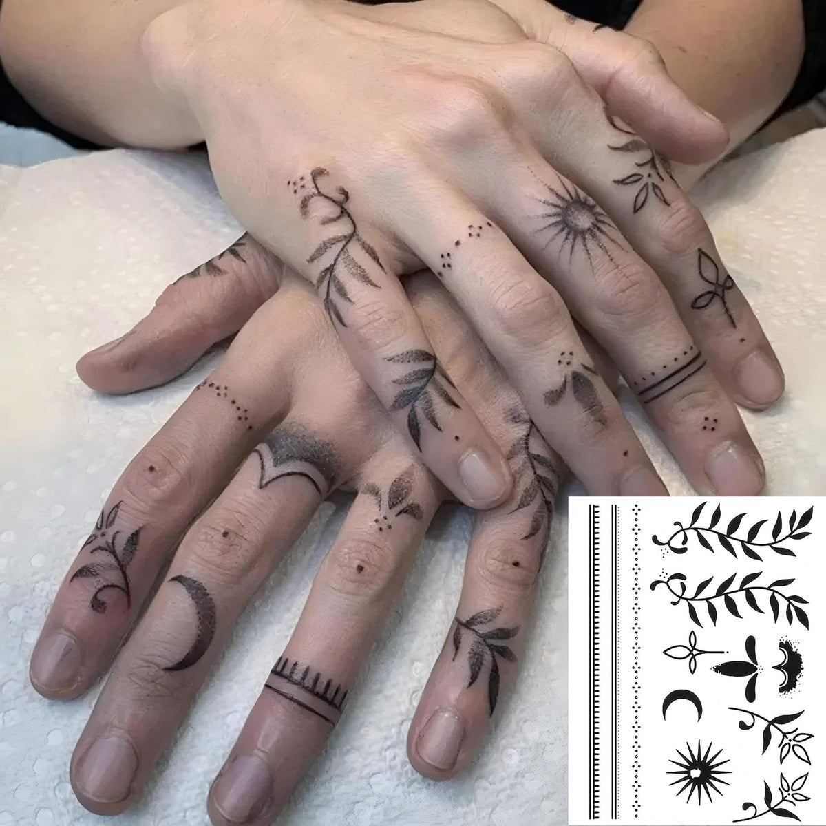 COKTAK temporary tattoos displayed on a colorful background