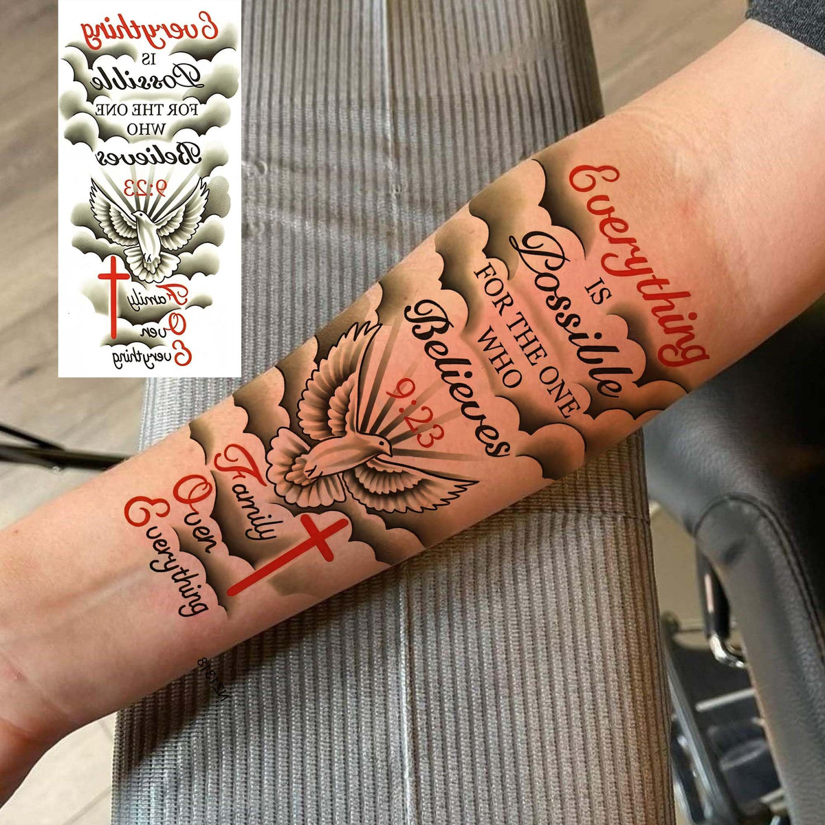 COKTAK temporary tattoos displayed on a table with designs visible