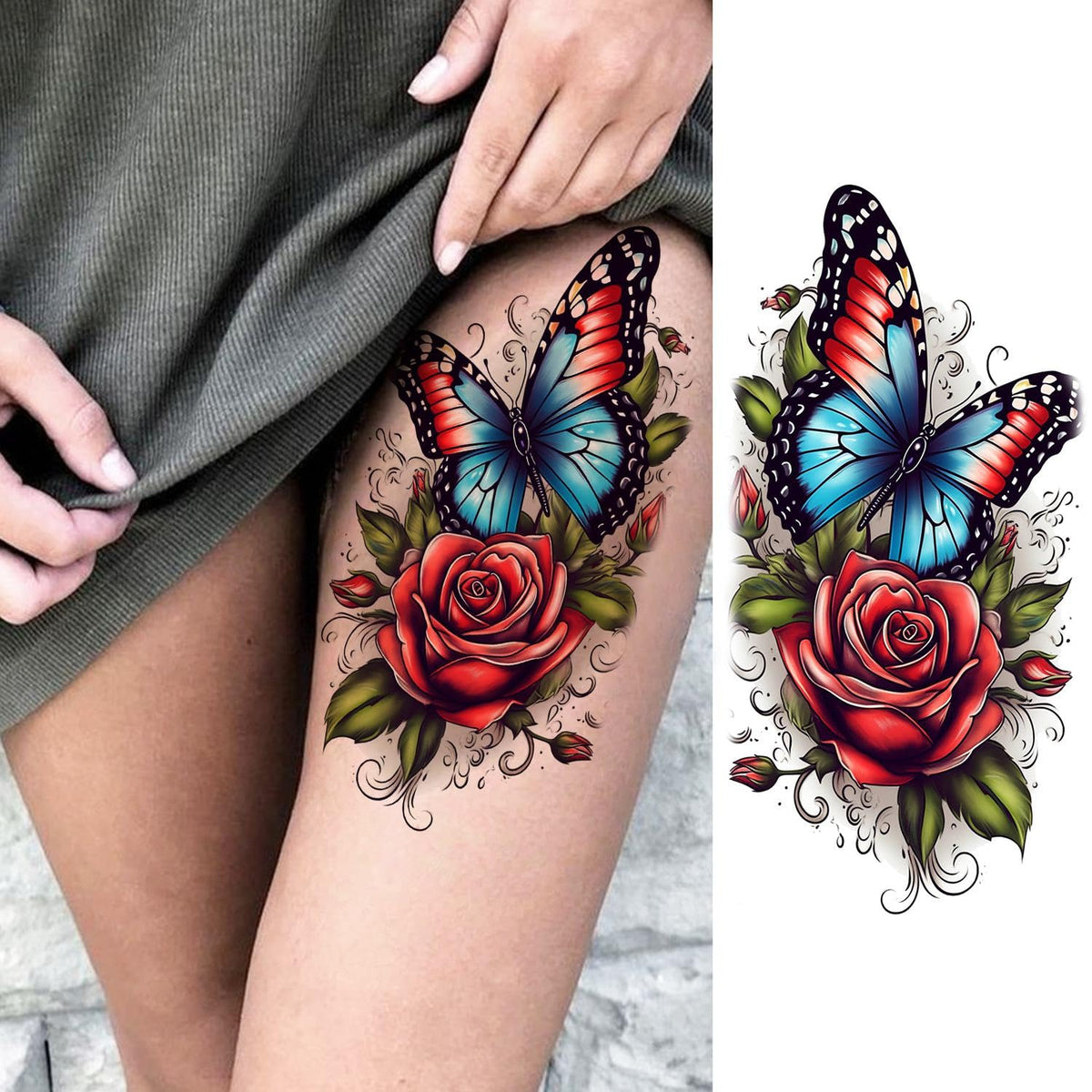 COKTAK temporary tattoos displayed on skin