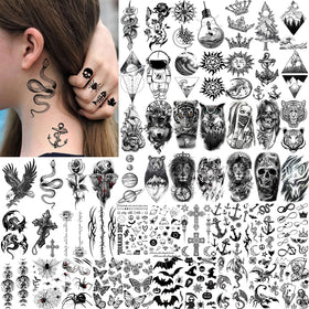 COKTAK temporary tattoos in packaging, highlighting various designs available