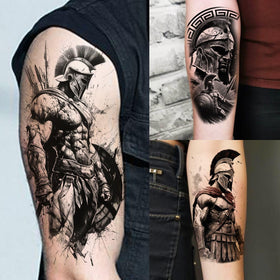 COKTAK temporary tattoos showing various gladiator designs