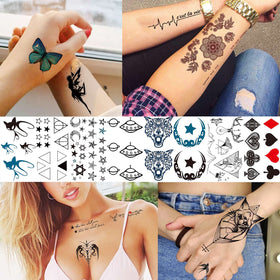 COKTAK temporary tattoos with various designs for kids and adults