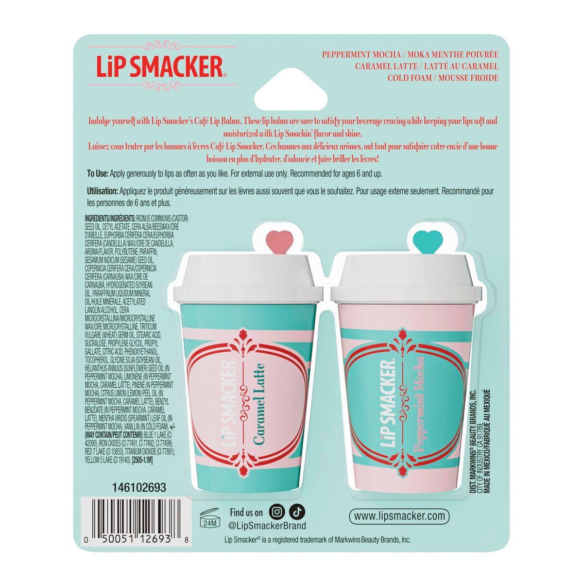 Cold Foam Lip Smacker balm with holiday-themed design
