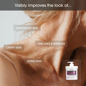 Collagen Peptides Body Lotion being applied to hands