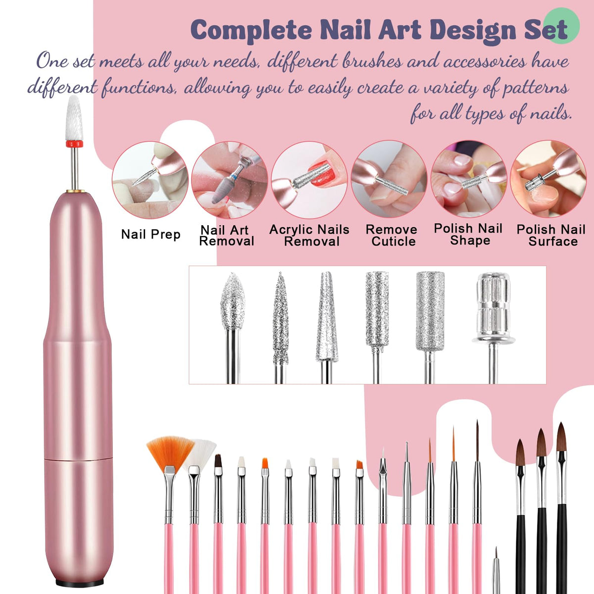 Collection of 36 glitter powders in Klemon Nail Kit