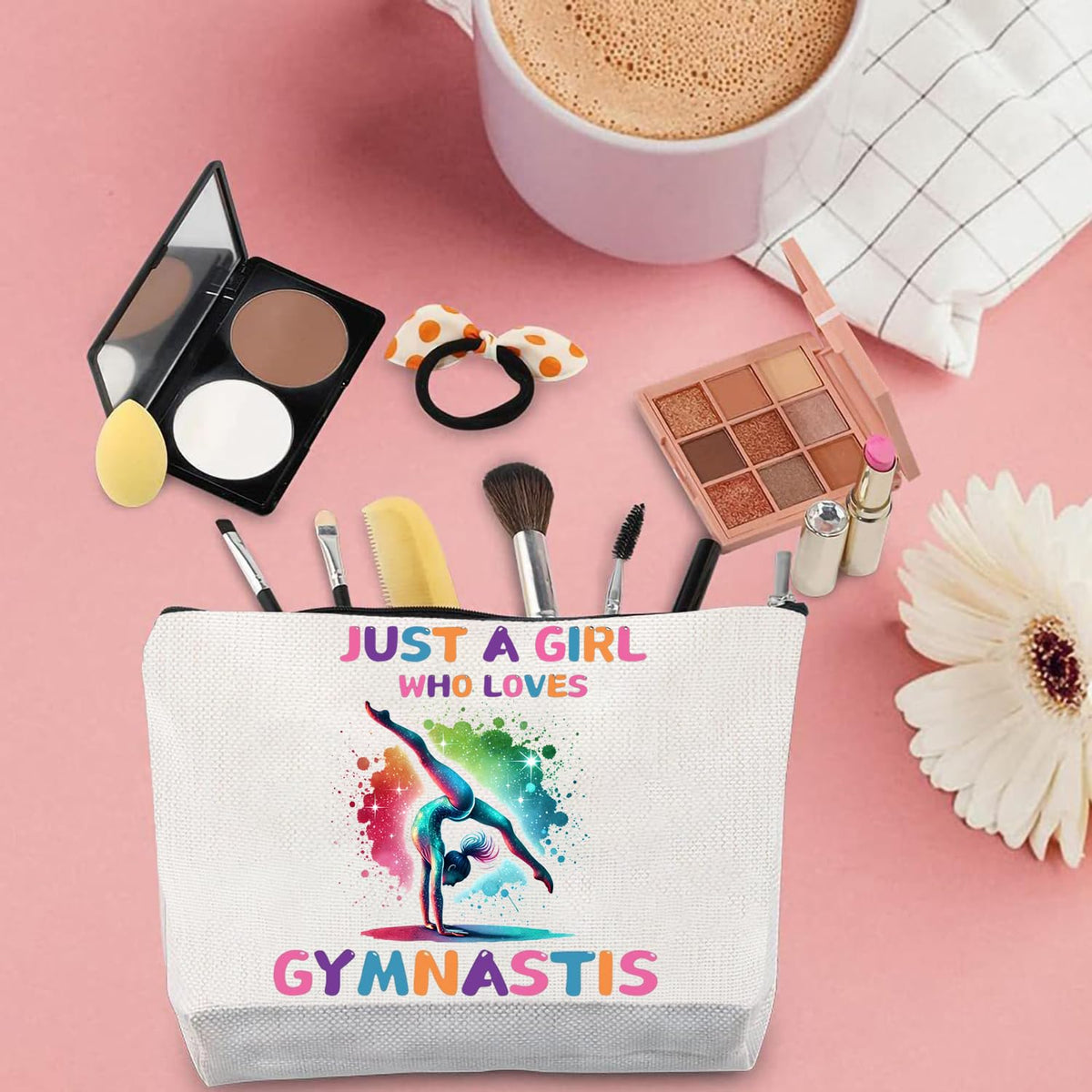 Collection of 50 unique gymnastics stickers in pink