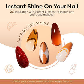 Color Changing Orange gel nail polish from modelones