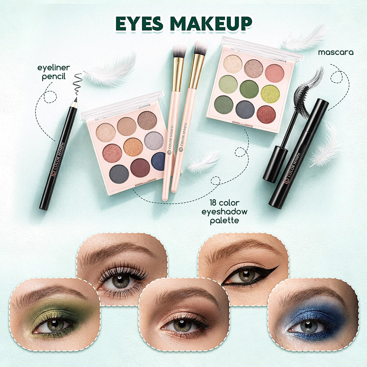 Color Nymph blush and highlighter close-up