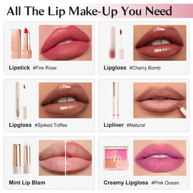 Color Nymph lip gloss and lipstick included in the kit