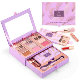 Color Nymph Makeup Kit front view with three palettes and mirror