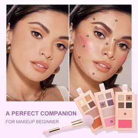 Color Nymph Makeup Kit lip glosses and highlighter close-up