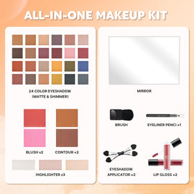 Color Nymph Makeup Kit open view with large mirror and tools