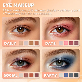 Color Nymph Makeup Kit showing 2 lip glosses and eyeliner pencil