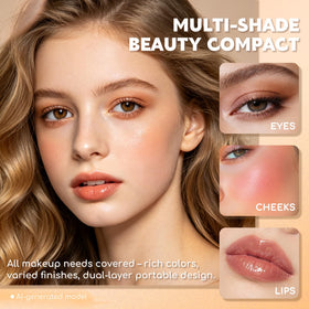 Color Nymph Makeup Kit with 2 blushes and 3 highlighters