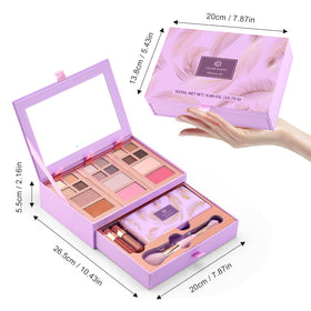 Color Nymph Makeup Kit with dual-ended brush and detachable tray