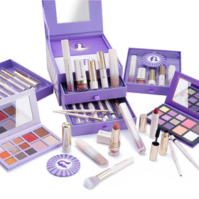 Color Nymph Makeup Set purple case front view