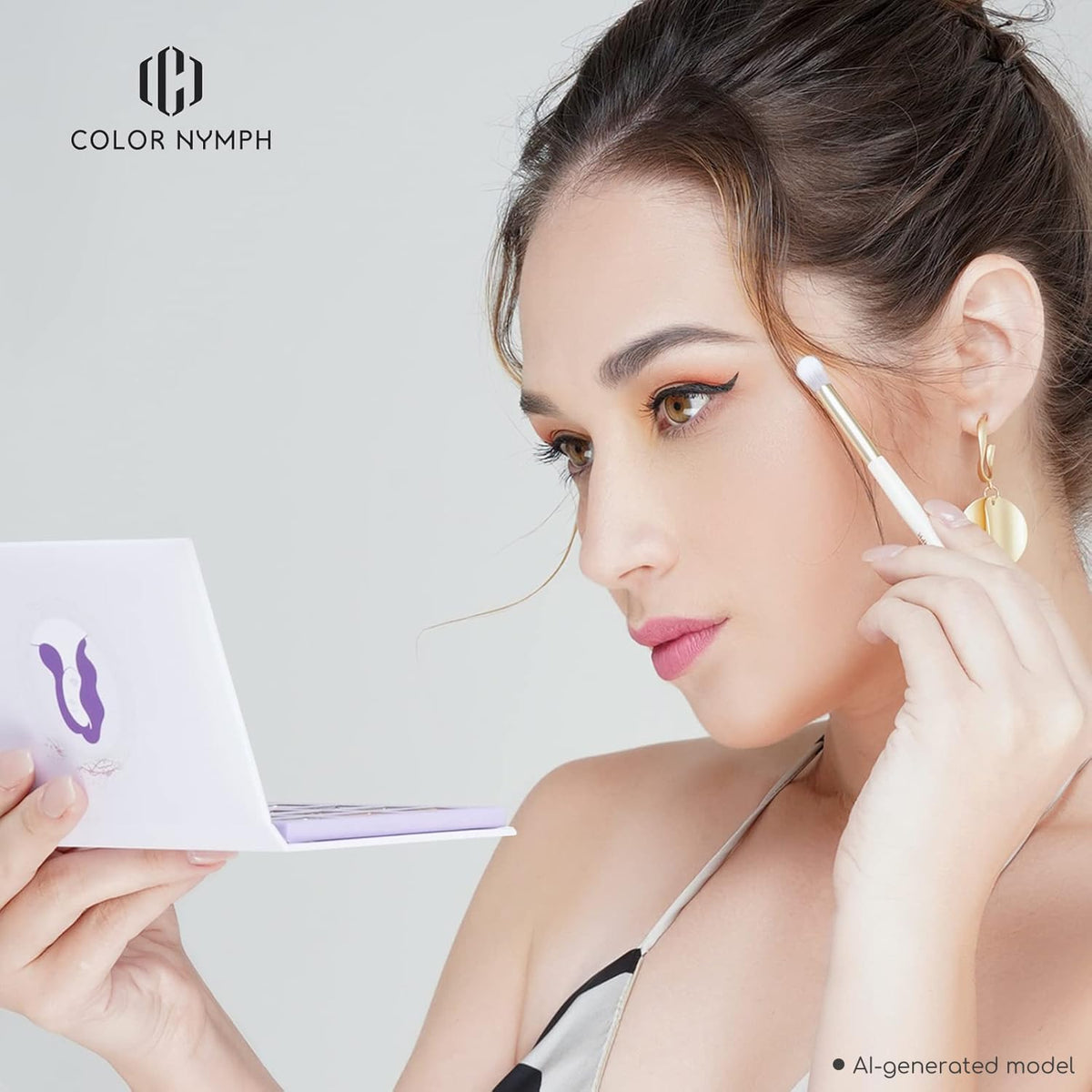Color Nymph Makeup Set purple case side view