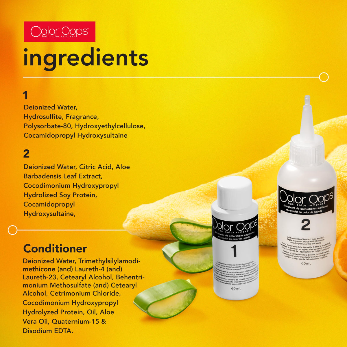 Color Oops Hair Color Remover and Conditioner Bundle side view