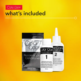 Color Oops Hair Color Remover application instructions on packaging