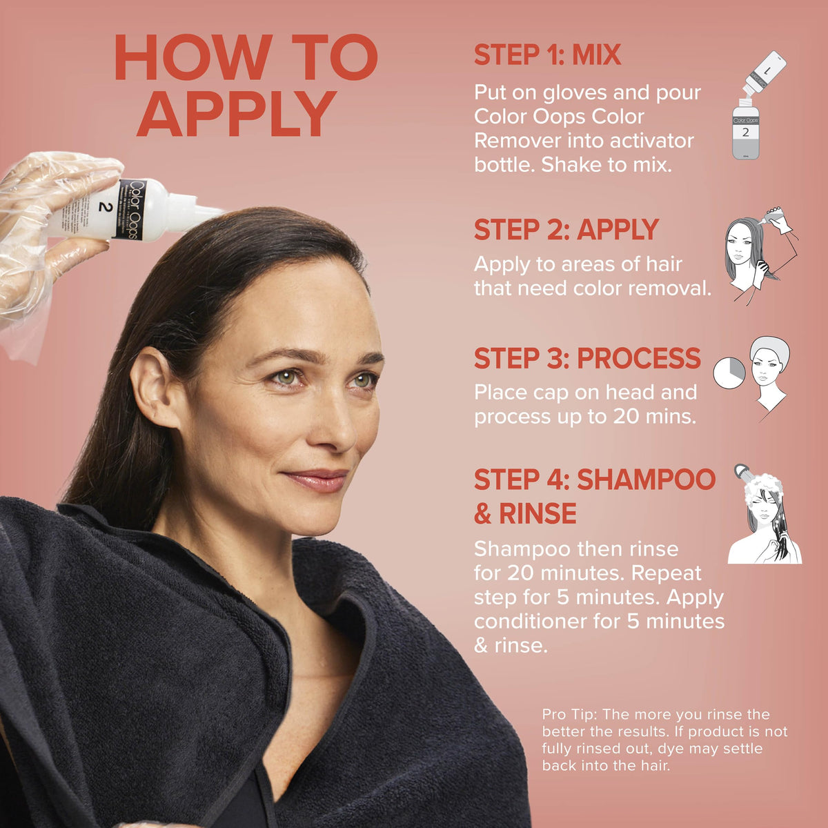 Color Oops Hair Color Remover back view with ingredients